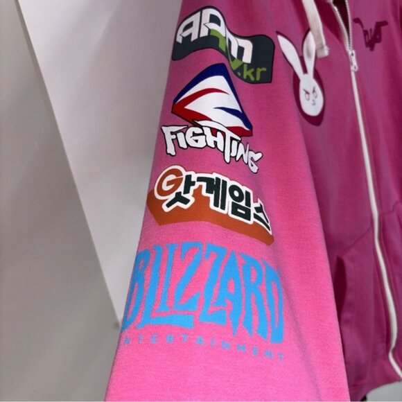 J!NX Hoodie Overwatch D.VA Ultimate Mens Sz Small Pink - Picture 7 of 13